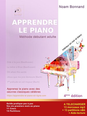 cover image of Apprendre le piano méthode débutant adulte (noir&blanc)